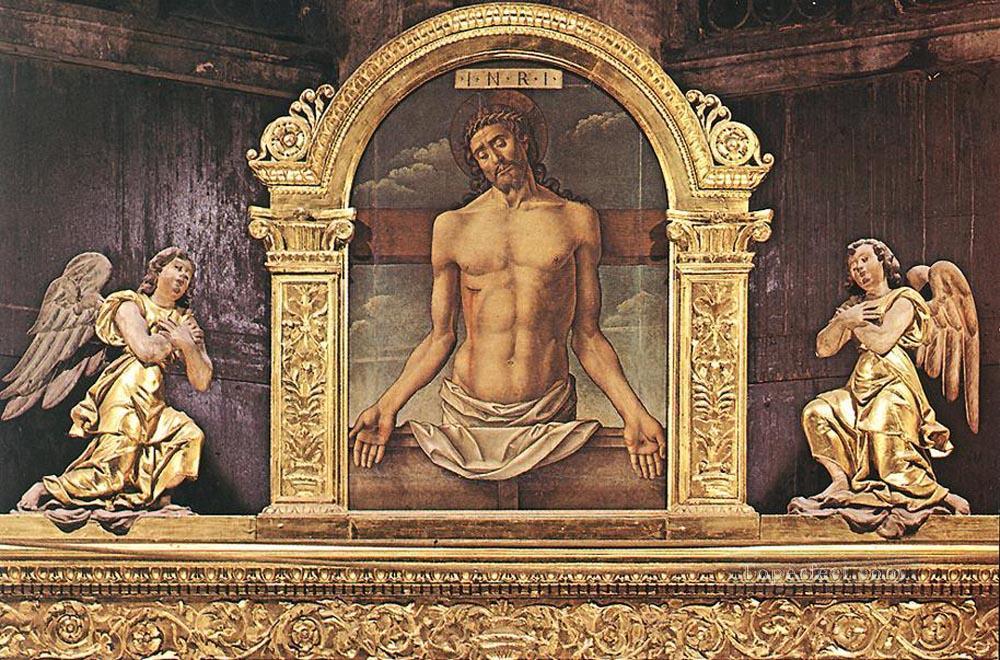 der tote Christus Religiosen italienischer Maler Bartolomeo Vivarini Ölgemälde
